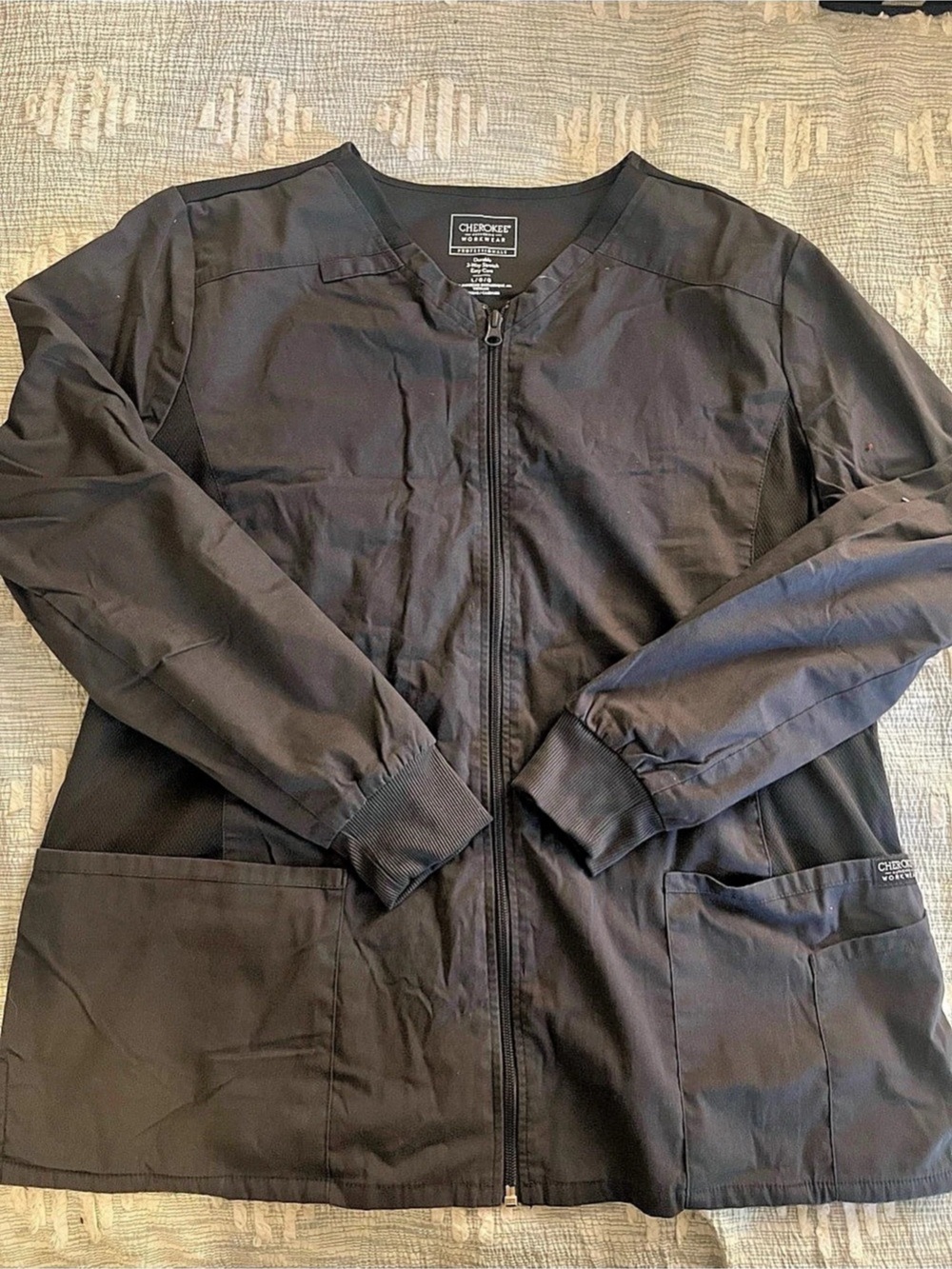 Checker Sportswear Black Lightweight Jacket Size Large Like New